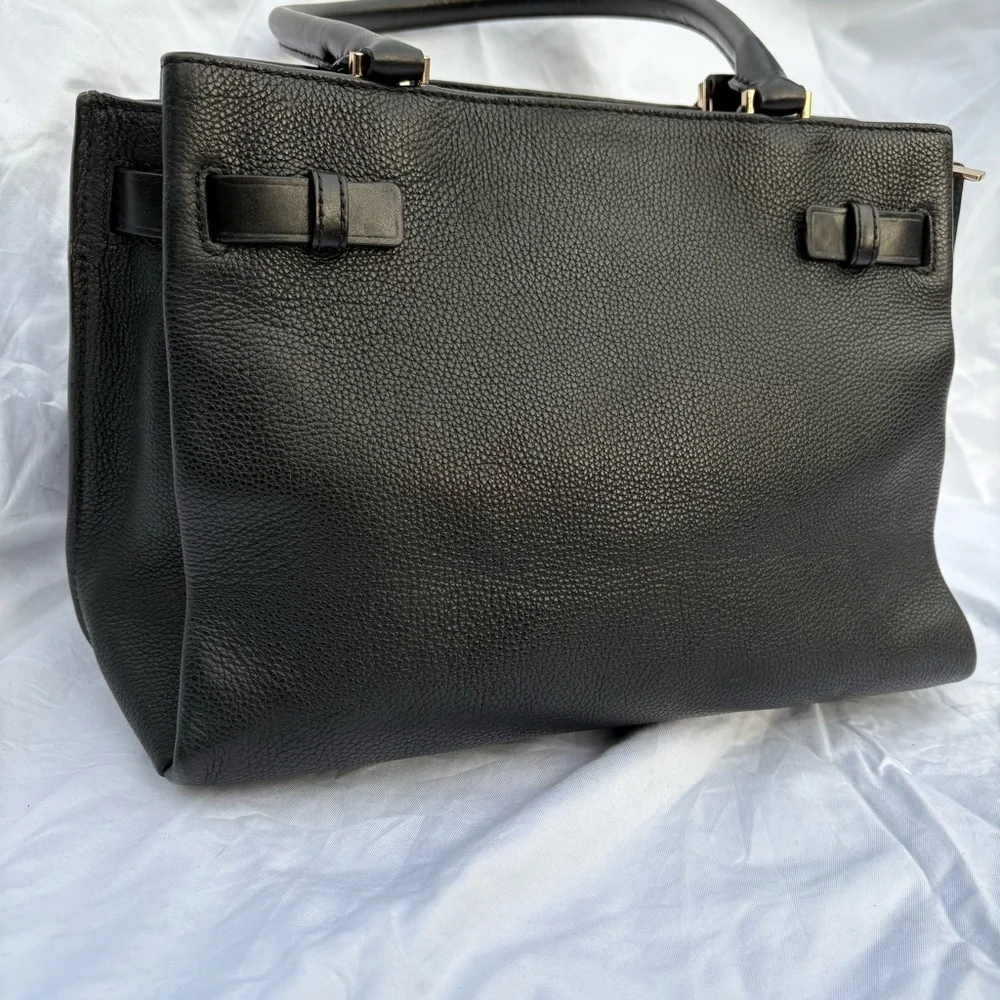 Michael Kors Addison Black and Gold Elegant Shoulder Bag